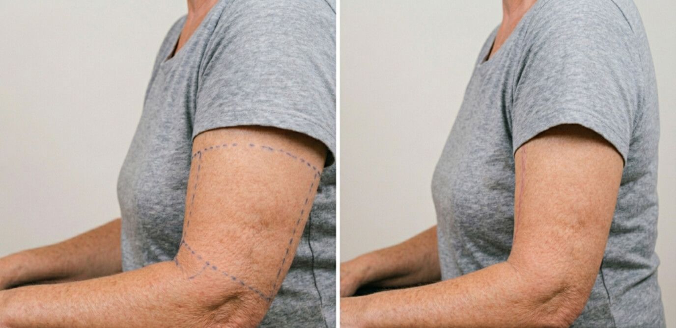 Plastyka ramion przed i po