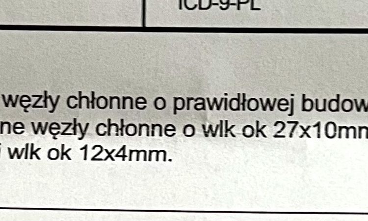 Podejrzenie silikonu w węzłach chłonnych po pęknięciu implantu. - 57905